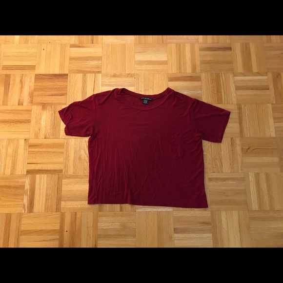 Dark Red / Burgundy Crop Top - Picture 3 of 3